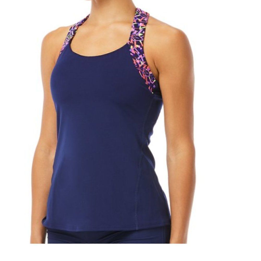 $59.99 TYR WOMEN'S LOLA TANK-CARNIVALE, NAVY/MULTI, S (4/6)